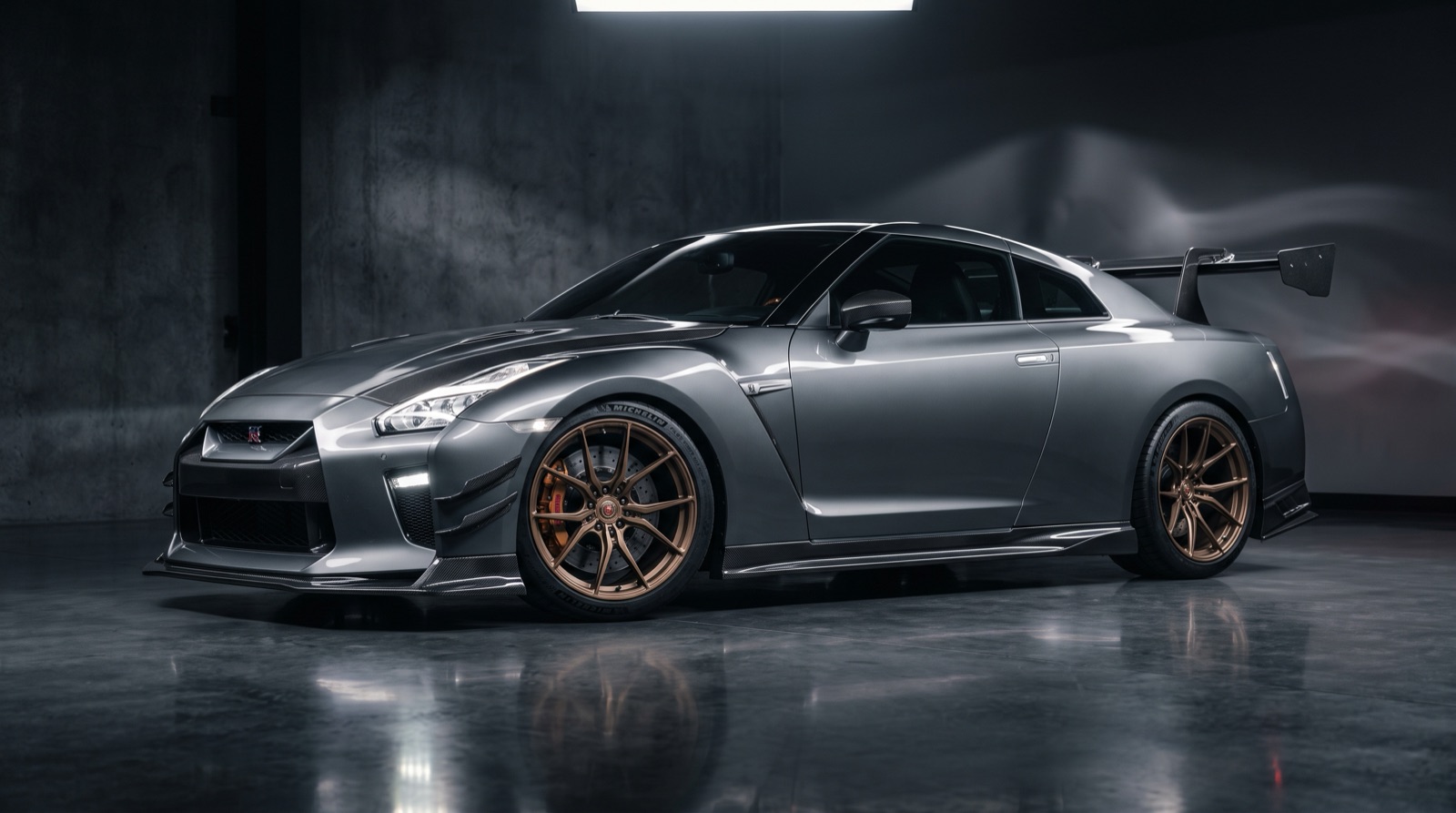Sports car with a custom body kit and styling upgrades at Auto Millennium Car Studio Dubai
